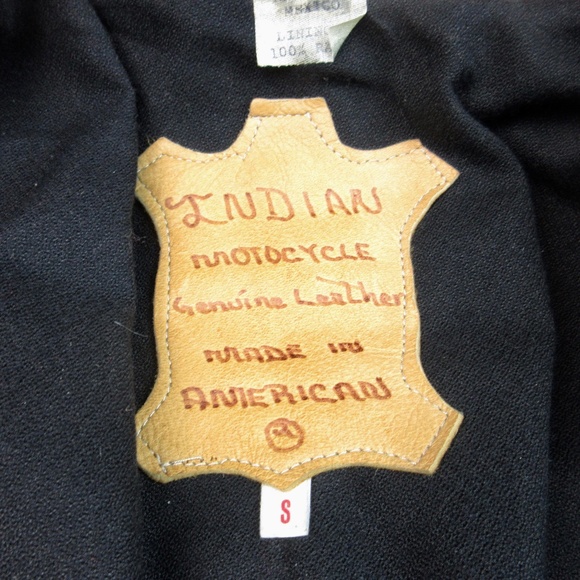 VTG 70's Leather Fringe Motorcycle Jacket Sz Small - Picture 10 of 15